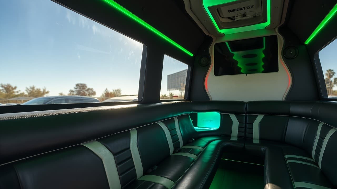 Stretch limousine at night, a casino comp ride
